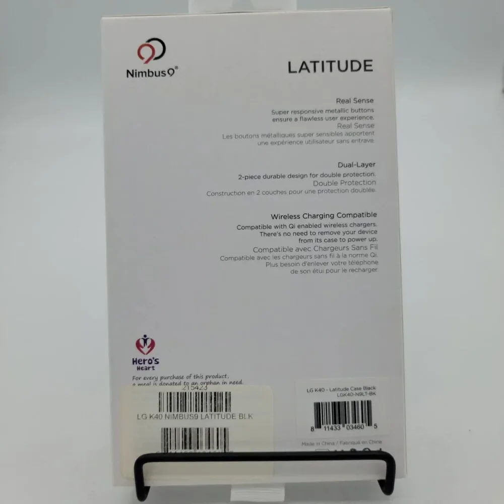 Latitude Hybrid Leatherette Case for LG K40 - Black